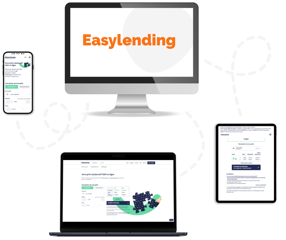 La plateforme Easylending sur différents appareils